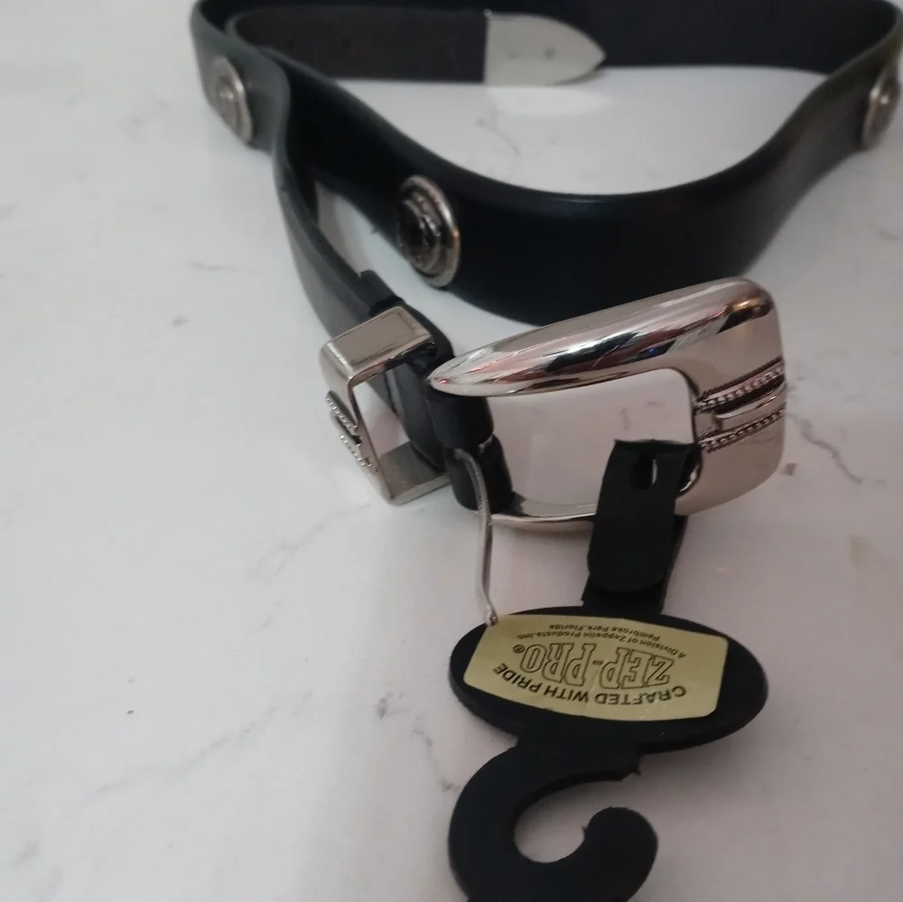 Zep-Pro Florida State Seminoles Men's Black Genuine leather Belt W Embossed logo